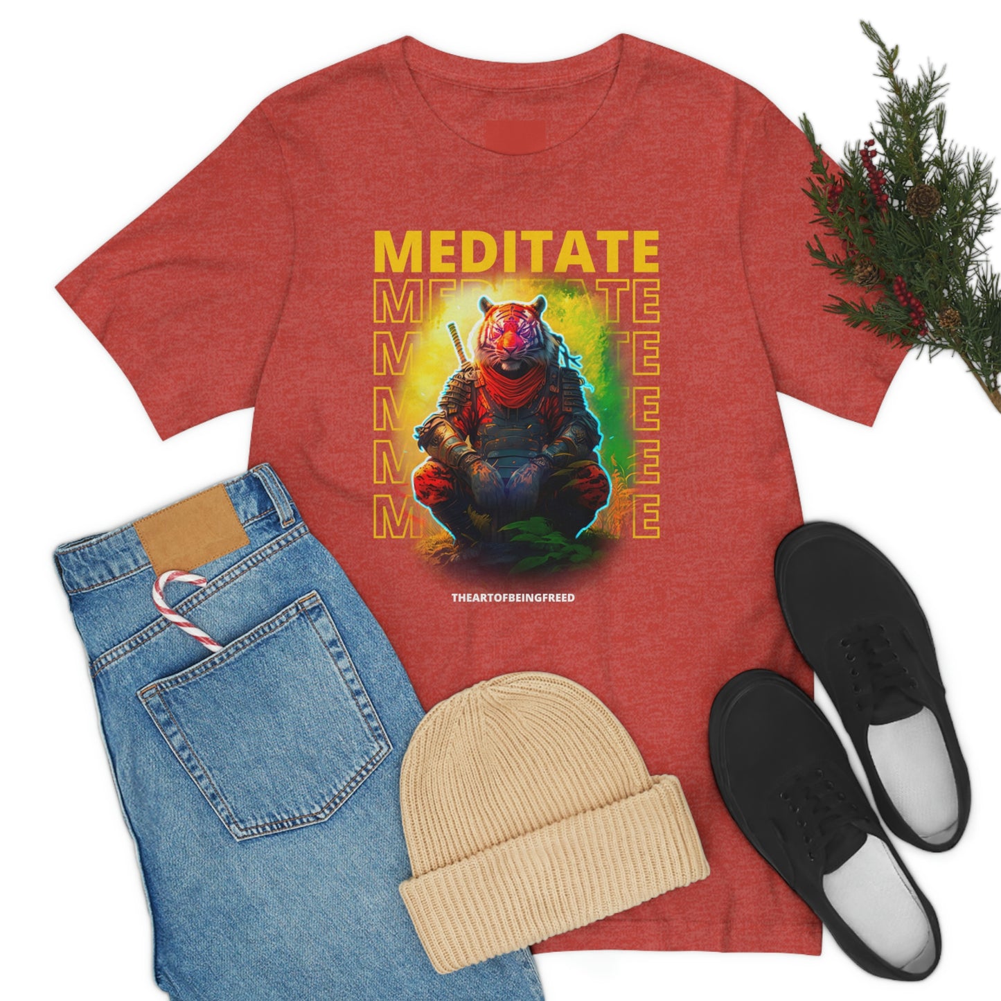 Meditating Ninja Tiger T-Shirt