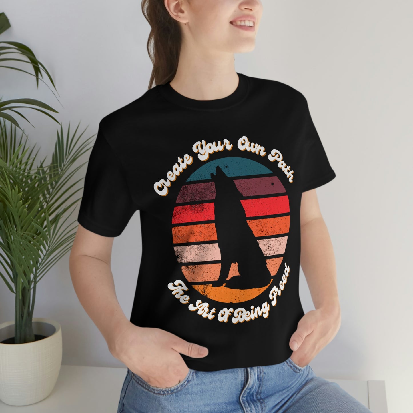 Create Your Own Path with The Art of Being Freed Design T-Shirt