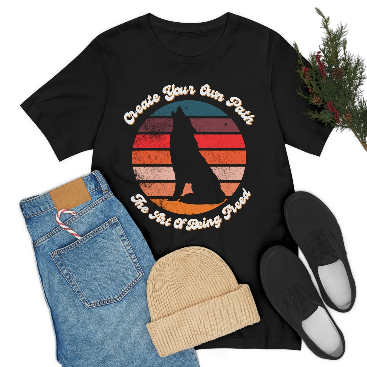 Create Your Own Path with The Art of Being Freed Design T-Shirt