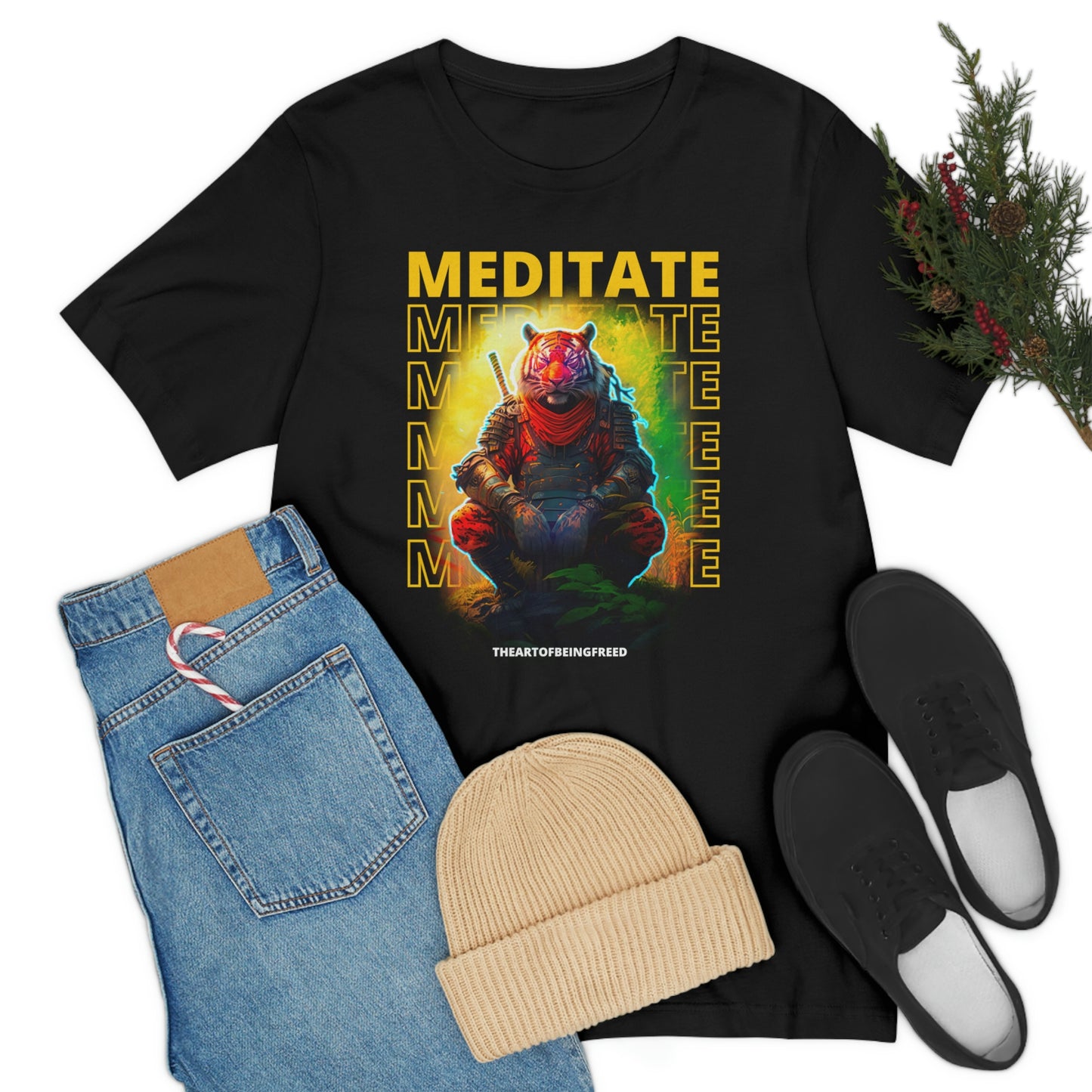Meditating Ninja Tiger T-Shirt
